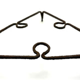 Lyrical, Light on its Feet c. Early 19th C. Hand-forged Iron Triangular Trivet