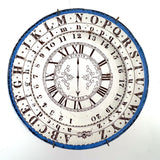 Dinner at Noon, To Bed at Six, 1880s Lazarus Straus & Sons Transferware Child's Plate with Alphabet and Clock