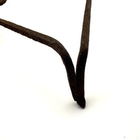 Lyrical, Light on its Feet c. Early 19th C. Hand-forged Iron Triangular Trivet
