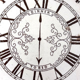 Dinner at Noon, To Bed at Six, 1880s Lazarus Straus & Sons Transferware Child's Plate with Alphabet and Clock