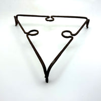 Lyrical, Light on its Feet c. Early 19th C. Hand-forged Iron Triangular Trivet