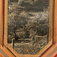 The Dog, the Church, and the Sailor: Triumvirate of Antique Thread Framed Photographs