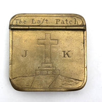 The Last Patch, Late 18th/Early 19th. C. British Hand-Engraved Brass Snuff (Patch) Box