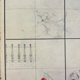 Treasure Trove of a 1879-80 Monticello, Iowa Drawing and Watercolor Book, with Loose Drawings Too