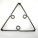 Lyrical, Light on its Feet c. Early 19th C. Hand-forged Iron Triangular Trivet