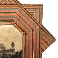 The Dog, the Church, and the Sailor: Triumvirate of Antique Thread Framed Photographs