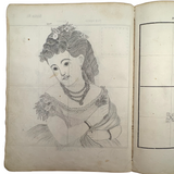 Treasure Trove of a 1879-80 Monticello, Iowa Drawing and Watercolor Book, with Loose Drawings Too