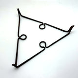 Lyrical, Light on its Feet c. Early 19th C. Hand-forged Iron Triangular Trivet