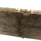 No Dumping, Satisfying and Useful Old Red on White Hand-painted Sign on Wood