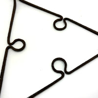 Lyrical, Light on its Feet c. Early 19th C. Hand-forged Iron Triangular Trivet