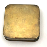 The Last Patch, Late 18th/Early 19th. C. British Hand-Engraved Brass Snuff (Patch) Box