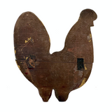 Once a Shelf? Evocative Antique Carved, Hinged Wooden Chicken