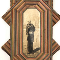 The Dog, the Church, and the Sailor: Triumvirate of Antique Thread Framed Photographs