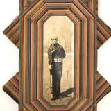 The Dog, the Church, and the Sailor: Triumvirate of Antique Thread Framed Photographs