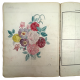 Treasure Trove of a 1879-80 Monticello, Iowa Drawing and Watercolor Book, with Loose Drawings Too