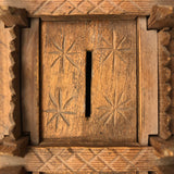 Old Carved Folk Art Still Bank with Crown of Thorns Corners