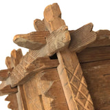 Old Carved Folk Art Still Bank with Crown of Thorns Corners
