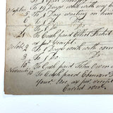 Interesting and Diverse 1816-1822 Ledger of Weston Family Expenses, Maine, Large Four Page Folio on Laid
