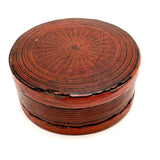 Striking Antique Burmese Red and Black Lacquer Small Betel Box