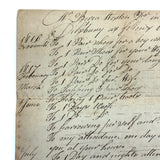 Interesting and Diverse 1816-1822 Ledger of Weston Family Expenses, Maine, Large Four Page Folio on Laid