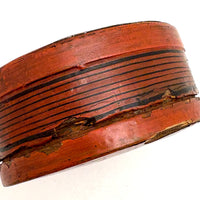 Striking Antique Burmese Red and Black Lacquer Small Betel Box