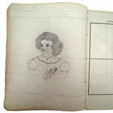 Treasure Trove of a 1879-80 Monticello, Iowa Drawing and Watercolor Book, with Loose Drawings Too
