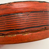 Striking Antique Burmese Red and Black Lacquer Small Betel Box