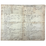 Interesting and Diverse 1816-1822 Ledger of Weston Family Expenses, Maine, Large Four Page Folio on Laid