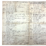 Interesting and Diverse 1816-1822 Ledger of Weston Family Expenses, Maine, Large Four Page Folio on Laid