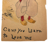Can't You Learn to Love Me Handmade Ink and Watercolor Postcard