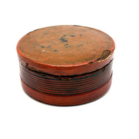 Striking Antique Burmese Red and Black Lacquer Small Betel Box