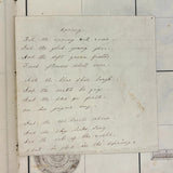 Treasure Trove of a 1879-80 Monticello, Iowa Drawing and Watercolor Book, with Loose Drawings Too