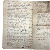 Interesting and Diverse 1816-1822 Ledger of Weston Family Expenses, Maine, Large Four Page Folio on Laid