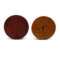 Striking Antique Burmese Red and Black Lacquer Small Betel Box