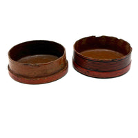 Striking Antique Burmese Red and Black Lacquer Small Betel Box