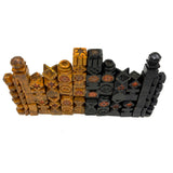 Intricately (Laboriously!) Carved Folk (Prison?) Art Chess Set with Many Stars, c. 1940s (One Pawn Missing)
