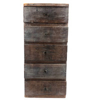 Lovingly Crafted and Very Useful Five Drawer Cigar Box and Crate Wood Chest, 1931