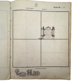 Treasure Trove of a 1879-80 Monticello, Iowa Drawing and Watercolor Book, with Loose Drawings Too