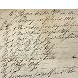 Interesting and Diverse 1816-1822 Ledger of Weston Family Expenses, Maine, Large Four Page Folio on Laid