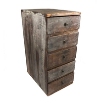 Lovingly Crafted and Very Useful Five Drawer Cigar Box and Crate Wood Chest, 1931