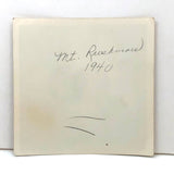 "Mt. Rushmore 1940" (Glimpse of Sky and Trees), Mysterious Vintage Square Format Snapshot