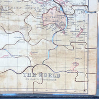 Hamley Bros. London Rare c. 1880 "Dissected Map" of the World Puzzle in Original Box