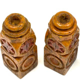 Intricately (Laboriously!) Carved Folk (Prison?) Art Chess Set with Many Stars, c. 1940s (One Pawn Missing)