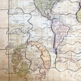 Hamley Bros. London Rare c. 1880 "Dissected Map" of the World Puzzle in Original Box