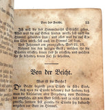 Book As Object, Mid 1800s PA German Catechism with Best Hand Blocked Paper Covers