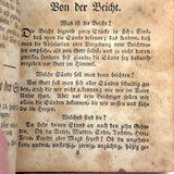 Book As Object, Mid 1800s PA German Catechism with Best Hand Blocked Paper Covers