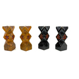 Intricately (Laboriously!) Carved Folk (Prison?) Art Chess Set with Many Stars, c. 1940s (One Pawn Missing)