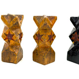 Intricately (Laboriously!) Carved Folk (Prison?) Art Chess Set with Many Stars, c. 1940s (One Pawn Missing)
