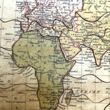 Hamley Bros. London Rare c. 1880 "Dissected Map" of the World Puzzle in Original Box