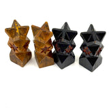 Intricately (Laboriously!) Carved Folk (Prison?) Art Chess Set with Many Stars, c. 1940s (One Pawn Missing)